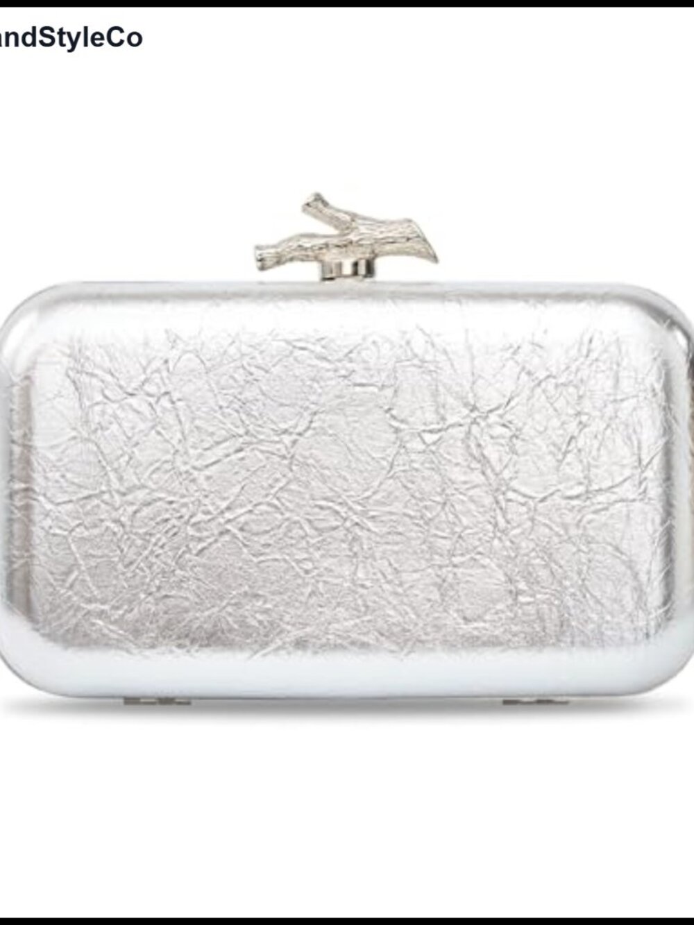 Satin Pleated Metallic PU Woven Clutch with Chain Strap Evening Bag